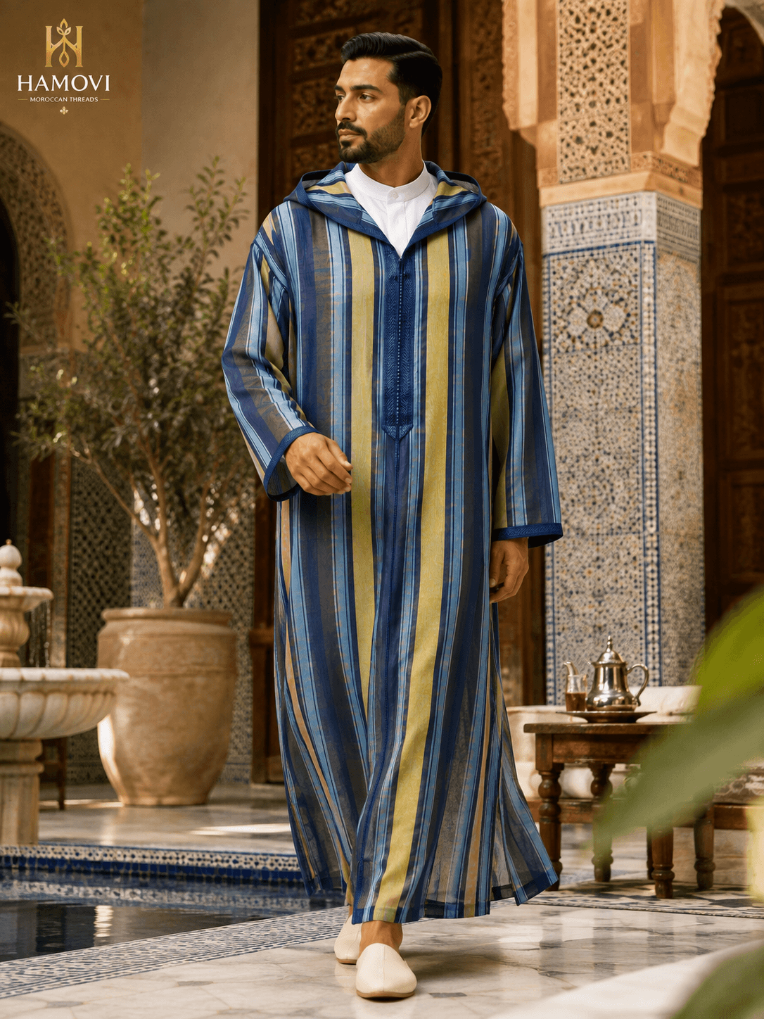 HAMOVI Luxury Djellaba – Handcrafted in Free Hair Fabric — HAMOVI